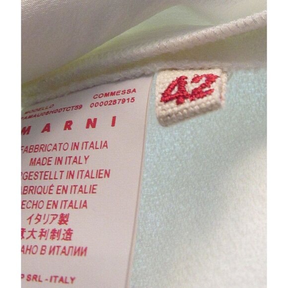 Marni cropped Side Zip Trousers, Off White, Womens Size US 6, It 42, FR 38 - Picture 3 of 3